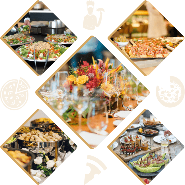 Catering setup by The Food Garden